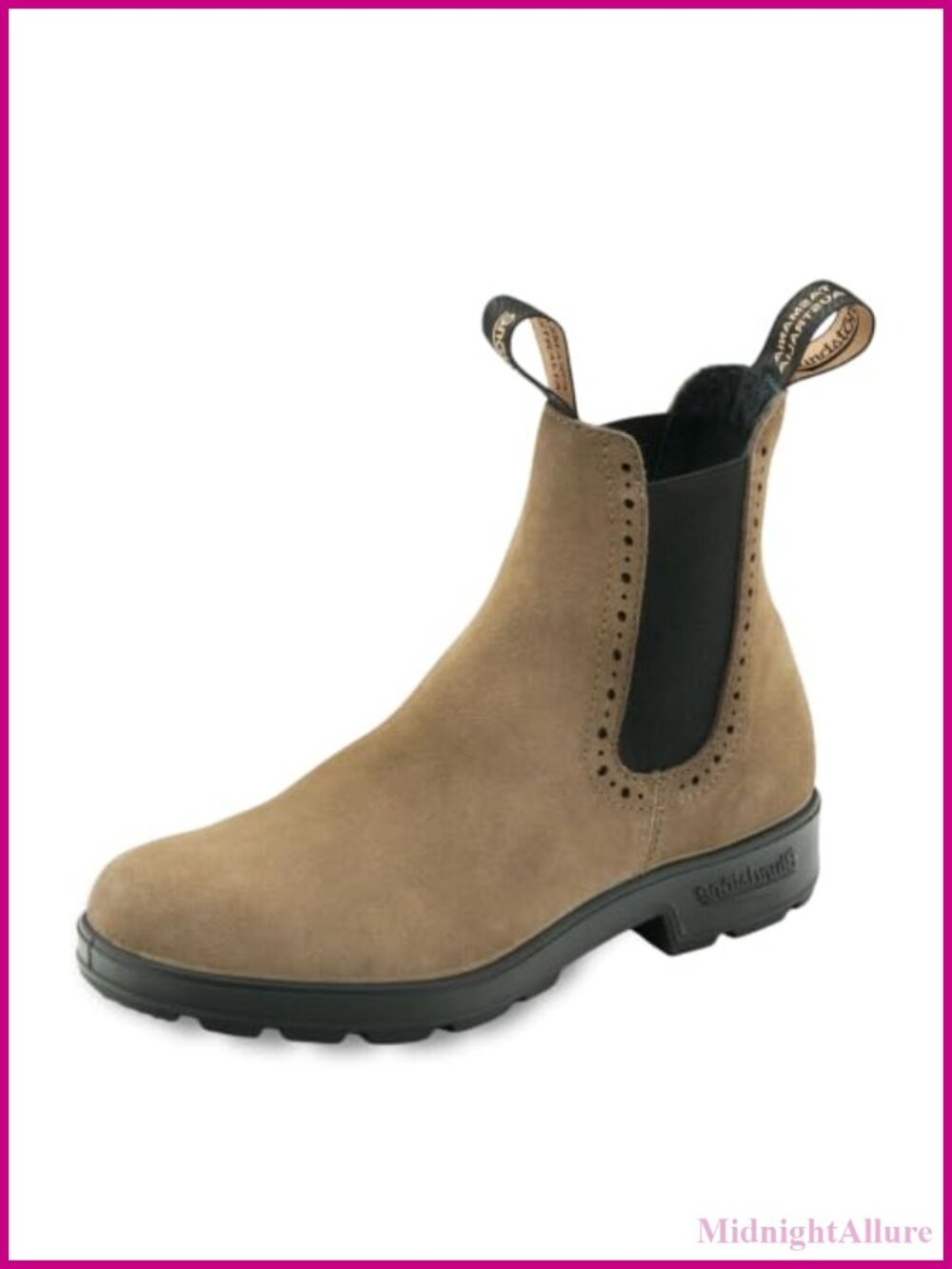 Suede Chelsea Ankle Boots Water Resistant Leather Lined Slip On